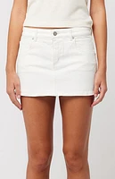ABRAND White 88 Low Rise Mini Skirt