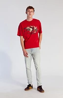Pacsun Bryce Stretch Stacked Skinny Jeans Light Indigo