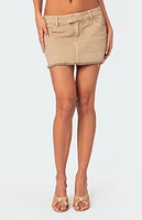 Edikted Charli Frayed Denim Mini Skirt