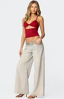 Edikted Rhiannon Washed Wide Leg Jeans