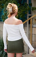 John Galt White Mayson Off-The-Shoulder Top
