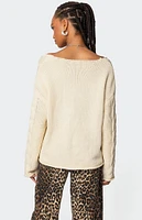 Edikted Inga Oversized Cable Knit Sweater