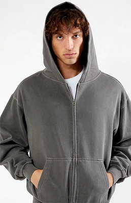 Pacsun Black Vintage Washed Full Zip Hoodie
