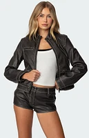 Edikted Roxie Faux Leather Jacket