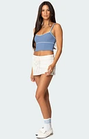 Edikted Contrast Cropped Tank Top
