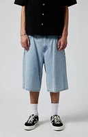 PacSun Light Indigo Extreme Baggy Denim Shorts