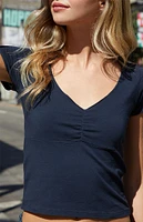 Navy Gina Cinched Top