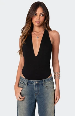 Edikted Deep V Backless Bodysuit