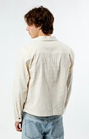 PacSun Long Sleeve Stripe Camp Shirt