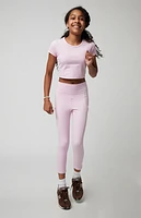 PAC 1980 Kids WHISPER Active Pink Pocket Yoga Pants