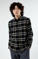 PacSun Black & Tan Classic Plaid Shirt