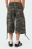 Edikted Camo Cargo Bermuda Shorts