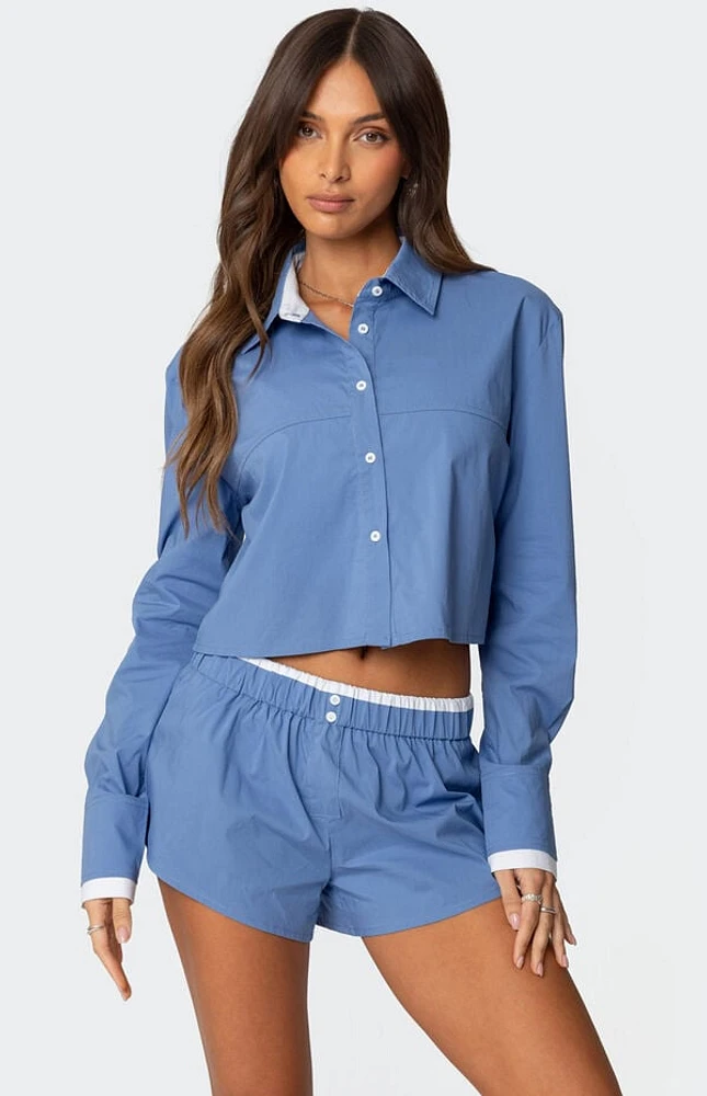 Edikted Danette Oversized Button Up Shirt