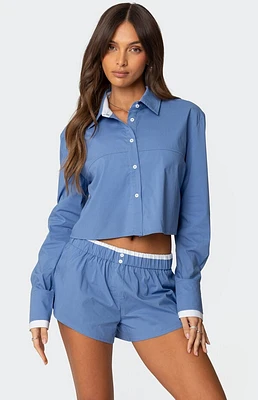 Edikted Danette Oversized Button Up Shirt