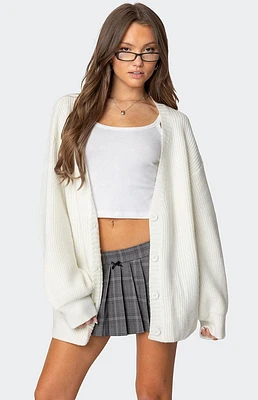 Edikted Mathilde Oversized V Neck Cardigan