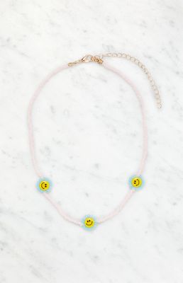Beaded Smiley Choker Necklace