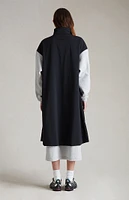 Fear of God Essentials Women's Light Heather Grey Black Nylon Fleece Mock Neck Sweater Dress