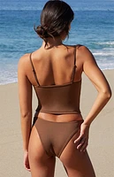 Pacsun Brown Rosie Tank Bikini Top