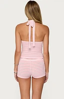 Edikted Lovina Textured Striped Halter Top