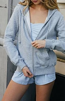 John Galt Silver Full Zip Hoodie