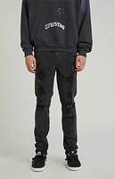 Pacsun Stacked Skinny Black Destroyed Jeans