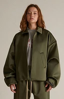 Fear of God Essentials Women's Military Satin Bomber Jacket