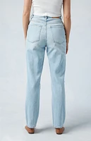 PacSun Eco Light Blue Distressed Dad Jeans