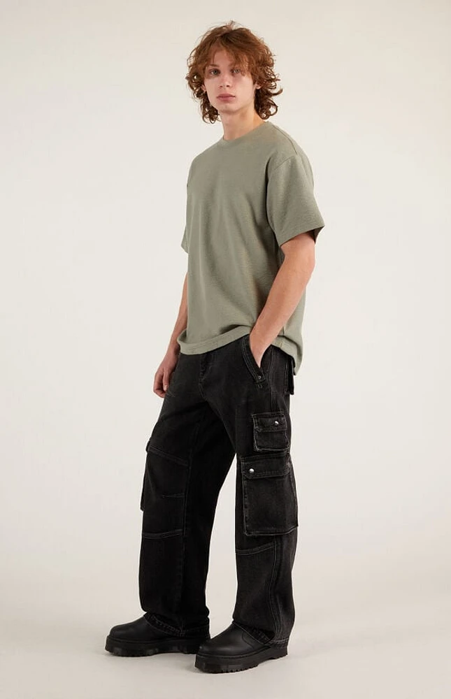 Pacsun Dylan Baggy Cargo Jeans Black