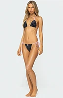 Edikted Leigh Polka Dot String Bikini Bottom