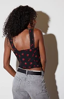 LA Hearts Cherry Berry Fly Away Top