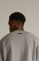 Fear of God Essentials Dark Heather Oatmeal Fleece Crew Neck Sweatshirt