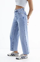 Pacsun Nora Medium Indigo Cropped Wide Leg Jeans
