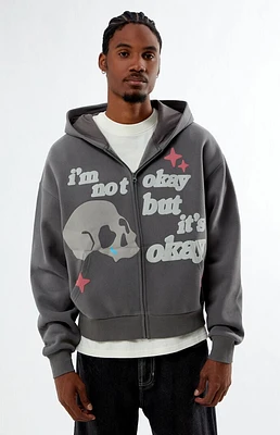 PacSun I'm Not Okay Full Zip Hoodie