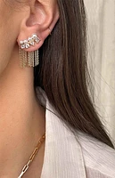 Ettika Crystal & Pearl Three-In-One Ear Crawlers
