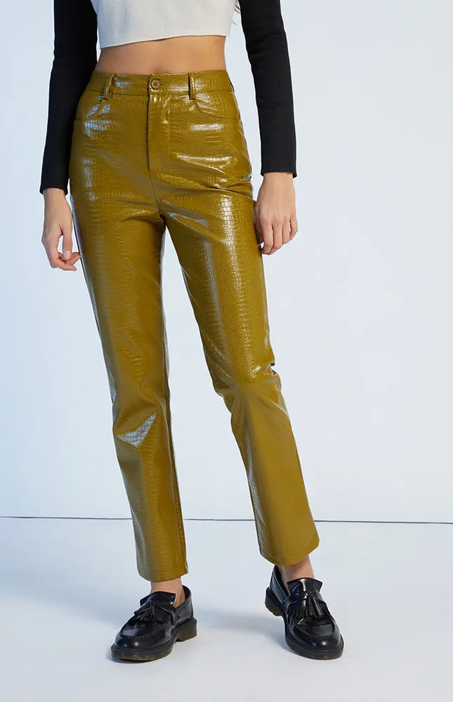 Daisy Street Snake Faux Leather Pants