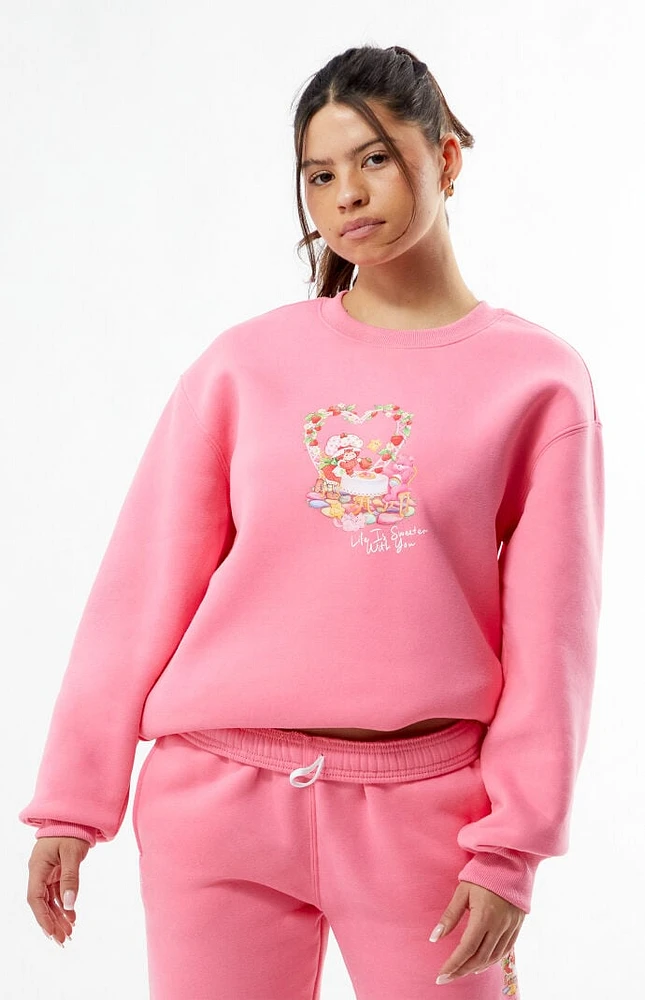 By Samii Ryan Care Bears x Strawberry Shortcake Life Is Sweet Crew Neck Sweatshirt