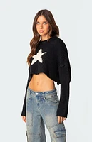 Edikted Mega Star Cropped Sweater