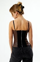 WEWOREWHAT Faux Leather Corset