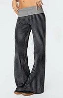 Edikted Meggy Striped Fold Over Pants