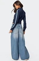 Edikted Distressed Low Rise Baggy Jeans