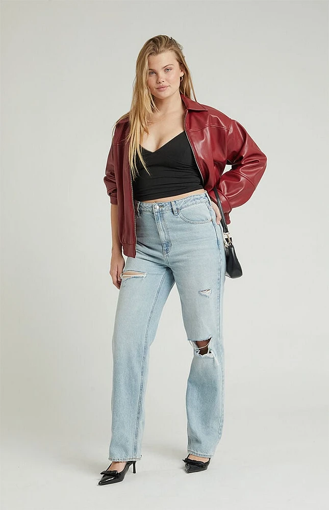 PacSun Light Indigo Ripped '90s Boyfriend Jeans