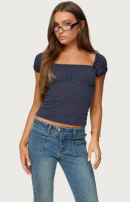 Edikted Stefania Polka Dot Top