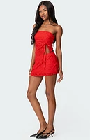 Edikted Amara Textured Lace Mini Skirt