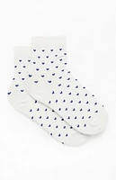 John Galt White & Navy Heart Socks