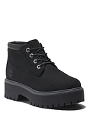 Timberland Women's Black Stone Street Mid Lace-Up Waterproof Boots