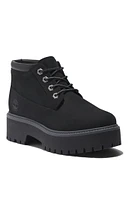 Timberland Women's Black Stone Street Mid Lace-Up Waterproof Boots