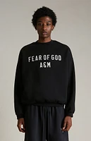 Fear of God Essentials Black Heavy Fleece Crew Neck Sweatshirt