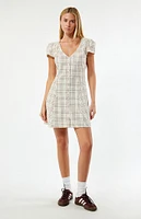 Rhythm Rumi Check Cap Sleeve Mini Dress