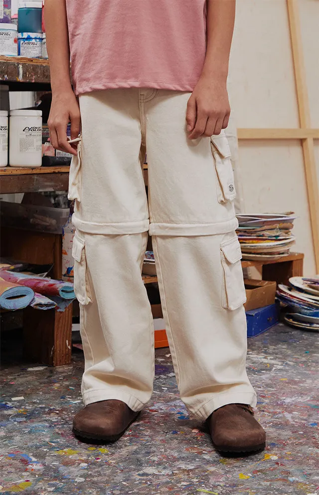 PacSun Light Blue Zip-Off '90s Baggy Cargo Pants