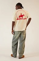 Pacsun Tan Moonlight Waffle Knit T-Shirt